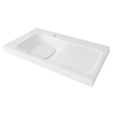 Modulus White Solid Surface Rectangular Drop-in Bathroom Sink