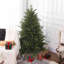 Arbre de Noël artificiel avec pointes, support en métal pliable, assemblage facile, arbre de Noël articulé pour la maison, le bureau, les Fêtes, vert-115294117