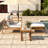 Acacia Wood Outdoor Lounge Set-2057971065