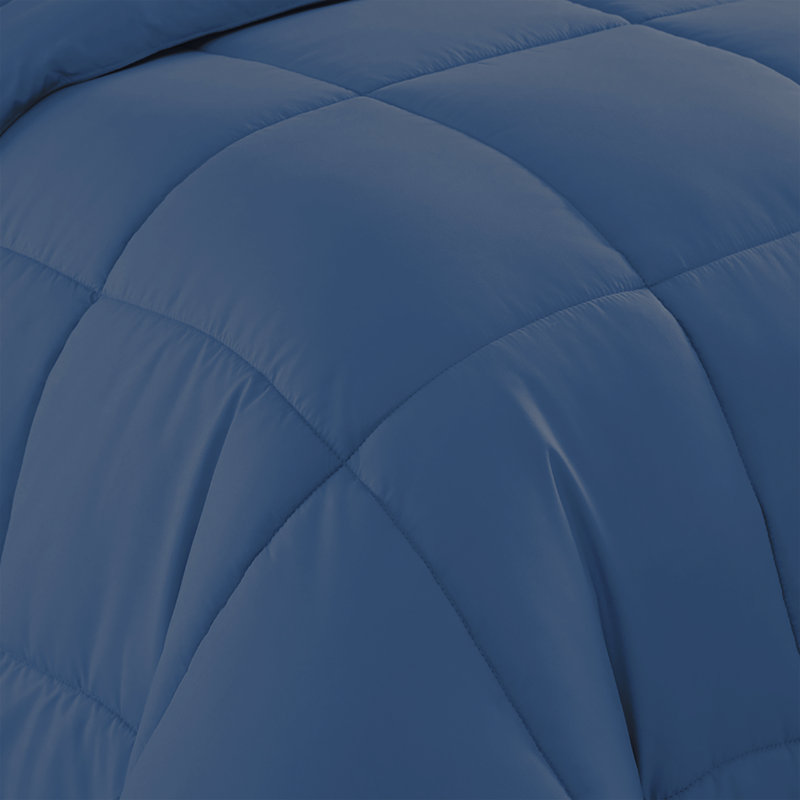 All Season Bed-in-A-Bag 5pc/7pc Solid Color Comforter & Sheet Set Ultra Soft Bedding by Sweet Home Collection, Denim