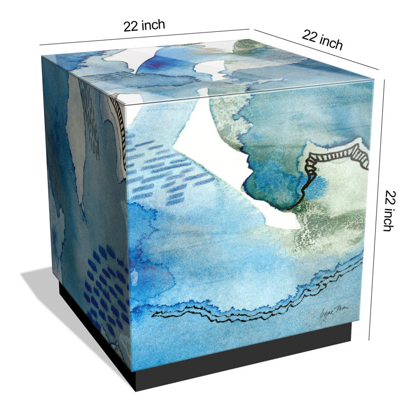 Lampe de table en verre Subtle Blues