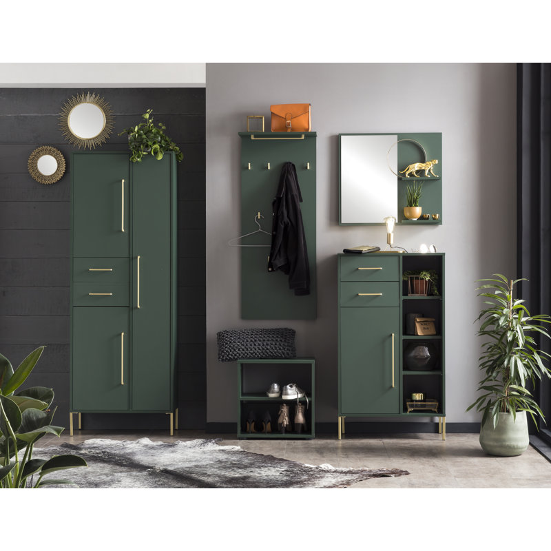 Bansil 4 Pair Shoe Rack, Forest Green