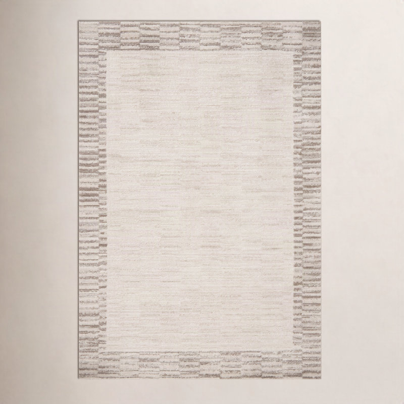 Tapis ivoire / galet Chris Loves Julia x Loloi Calvin, Rectangle 6 pi 3 po x 9 pi 6 po