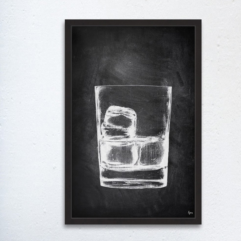 " Glass Tumbler ", 30" H x 20" W x 1.5" D