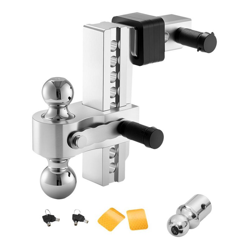 Attelage de remorque ajustable 2 po Récepteur à bille basculante 8 po à 3 boules 15 000 lb