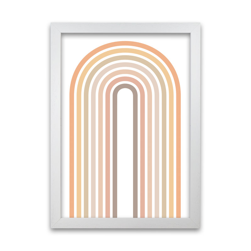 Muted Rainbow Original - Print, White Frame, 30cm H x 21cm W x 3cm D