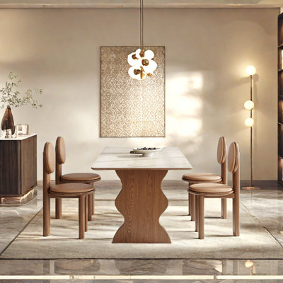 Simple small household dining table and chairs