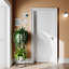 Portes intérieures ventilées, panneau de fibres à densité moyenne en bois blanc pour rangement dans les placards