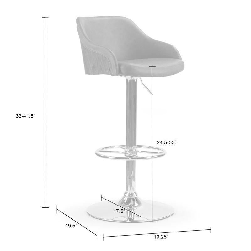 Tabouret tournant à hauteur réglable Buker