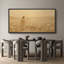 «Jesus Gissant Guking His Sheep Through a Peaceful Neutral Landscape Extra Large», reproduction d'art sur toile encadrée-766901485-766901487