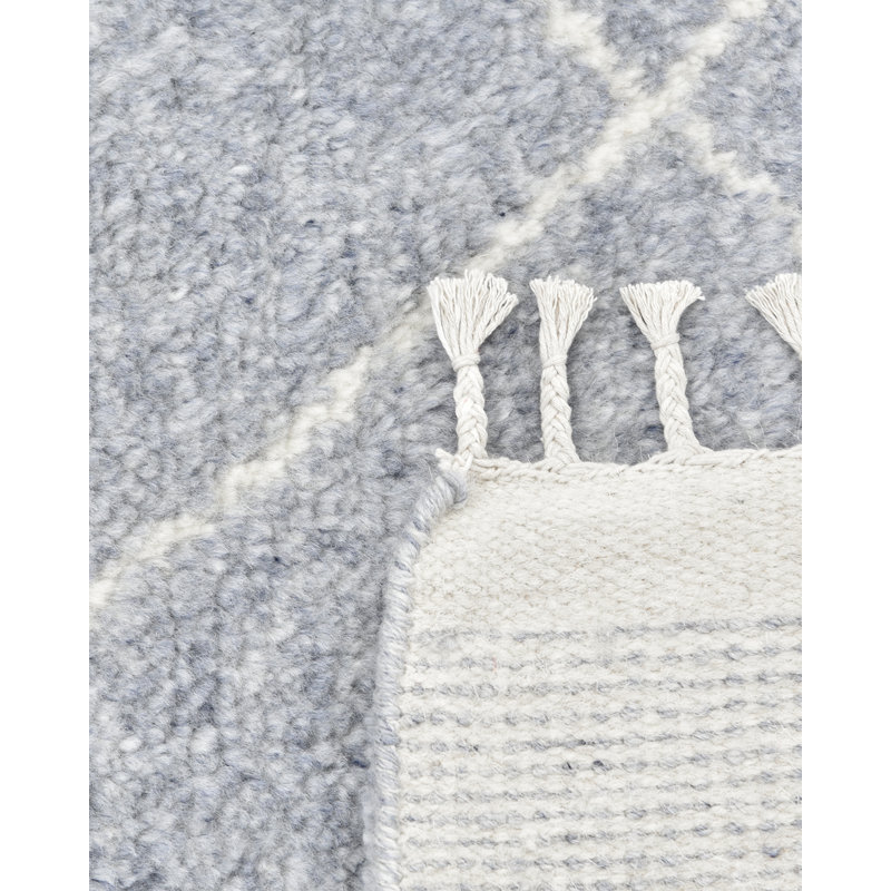 Wallis Moroccan Area Rug in Gray, Rectangle 5' x 8'