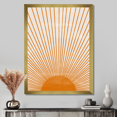 Orange Sun Print III - Graphic Art on Canvas