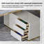 Bureau en pierre frittée doré en forme de L-1456555958