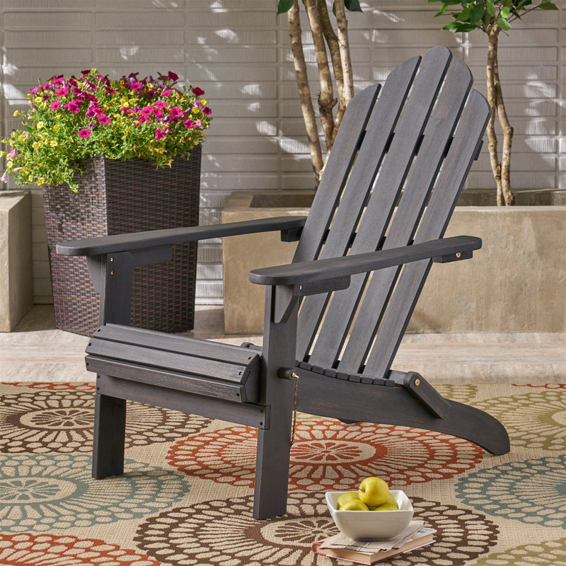 HOLLYWOOD  FOLDABLE ADIRONDACK CHAIR, Dark Gray