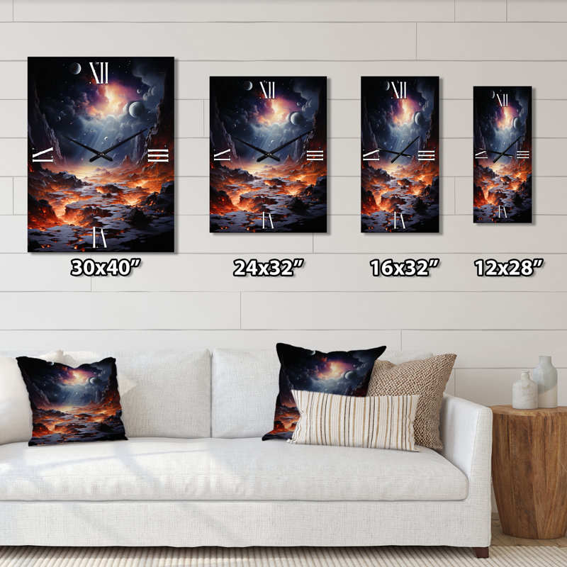 Horloge murale Jaycek - Asteroids, Grand