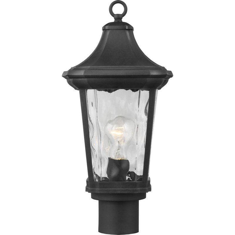 Tête de lanterne noire à 1 lumière H 18,9 po Bertold