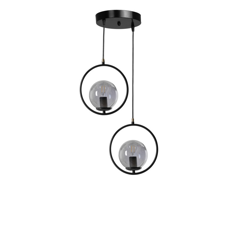 Lustre industriel scandinave, 100% métal, hauteur 27,6 po x 9,8 po de diamètre | Peinture séchée au four et revêtement dégringolé | Douille E27, 40 W maximum | Finition noire élégante pour la décoration et l'éclairage de maisons modernes