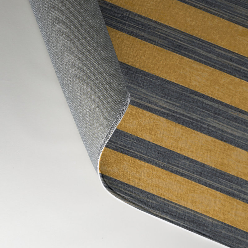 Tapis intérieur / extérieur jaune HorizontalStripes, Rectangulaire 3 pi x 5 pi