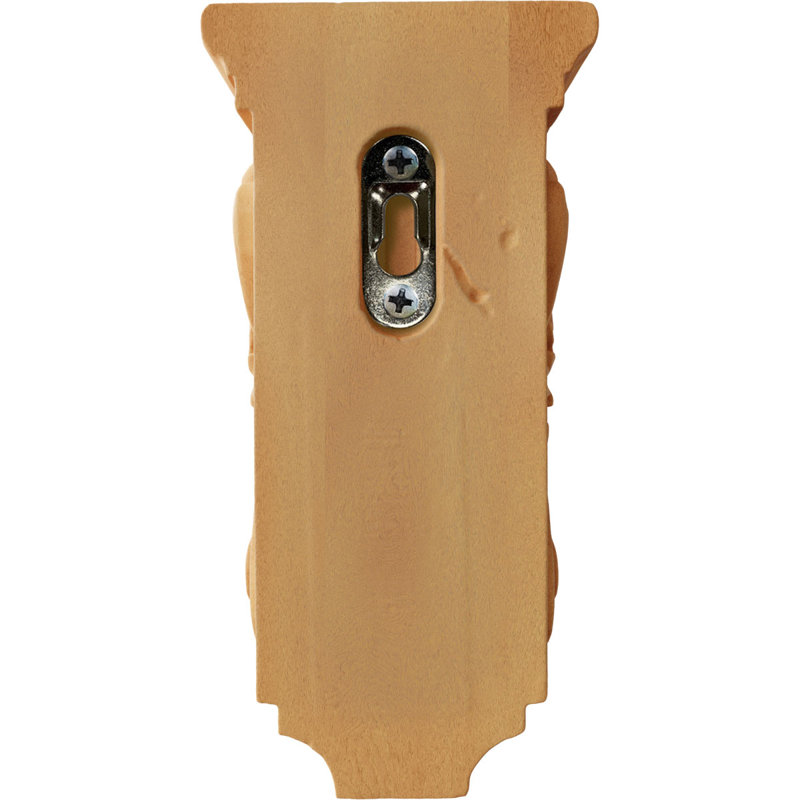 Corbeau en bois d'acanthe, Chêne rouge, L 6 po x H 18 po x P 7,5 po