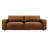 Cramer 93" Modern Leather Sofa In Anthracite Gray Or Ochre With Track Arms-1100124043