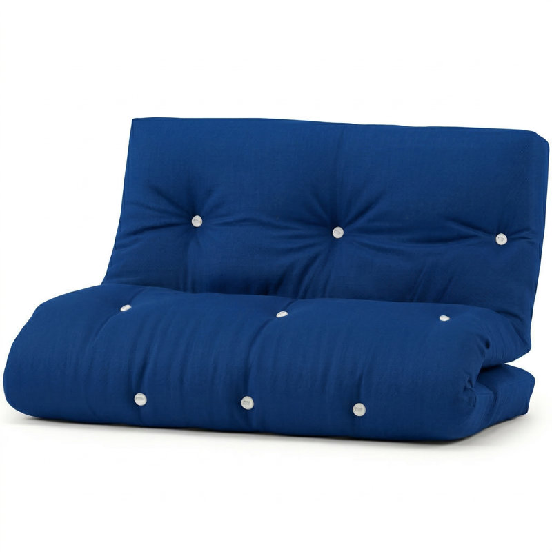 15cm Futon Mattress Futon  Mattress, 3 Seater 135x193cm, Dark Blue