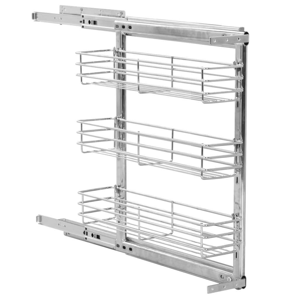Rebrilliant Slide Out Pantry Shelves 3Tier Pull Out for