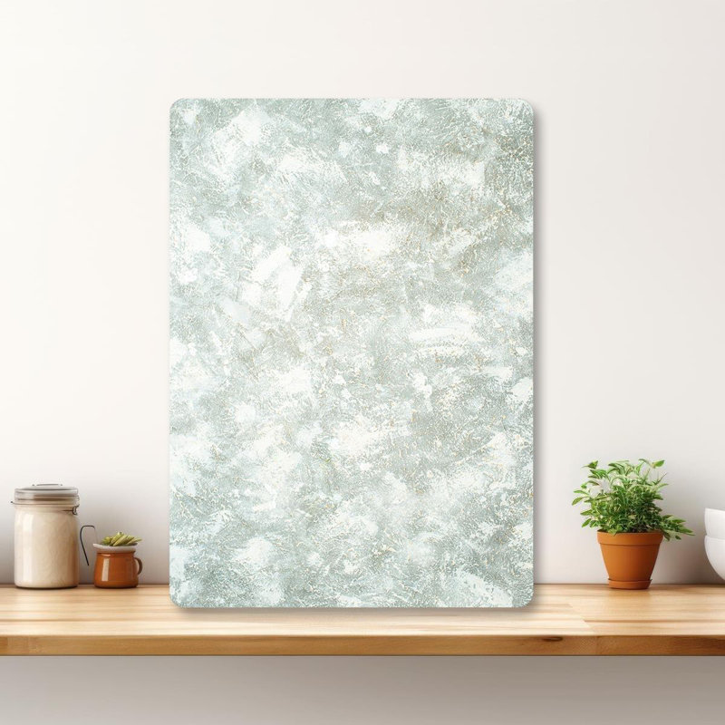 Flourish Tempered Glass Cutting Board, 7.9 x 11.8 inches | 100% Antibacterial, Easy-Clean Surface, Non-Slip Silicone Feet | Perfect for Food Prep & Serving, Durable & Stylish Kitchen Essential, Not Dishwasher Safe