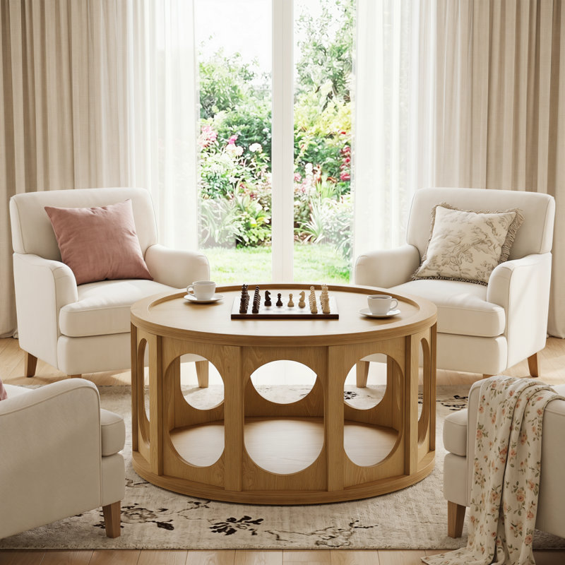 Table basse 31,5 "moderne avec rangement ouvert