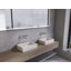 Lavabo de salle de bain rectangulaire en béton 19,68 ", beige et gris, mat, au-dessus du comptoir