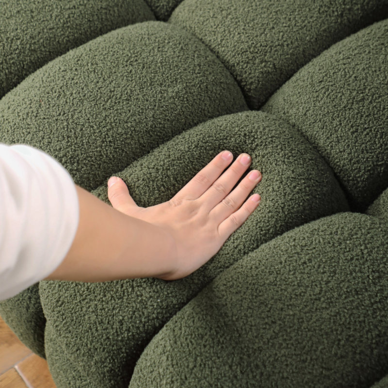 62,2Longueur, 35,83 po de profondeur, structure du corps humain pour les gens des États-Unis, canapé Marshmallow, canapé Boucle, 2S BOUCLE