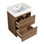 Meuble-lavabo moderne avec lavabo simple encastré et 2 tiroirs-325341461