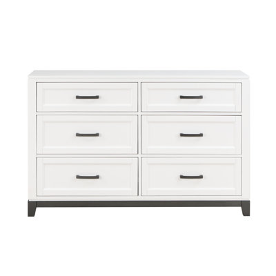 Garretson White 6 Drawer Dresser