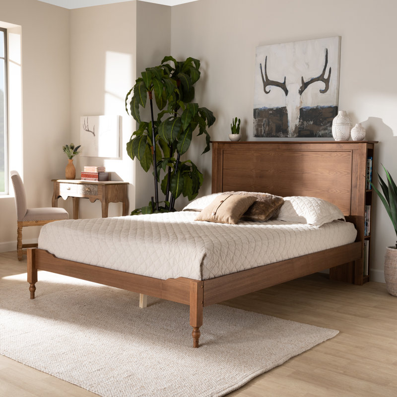 Marquita Platform Storage, Queen Bed, Ash Walnut 47.50'' H X 65.60'' W X 90.70'' L, Queen