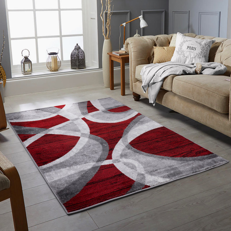 Hazzard Abstract Area Rug, Rectangle 200 x 290cm