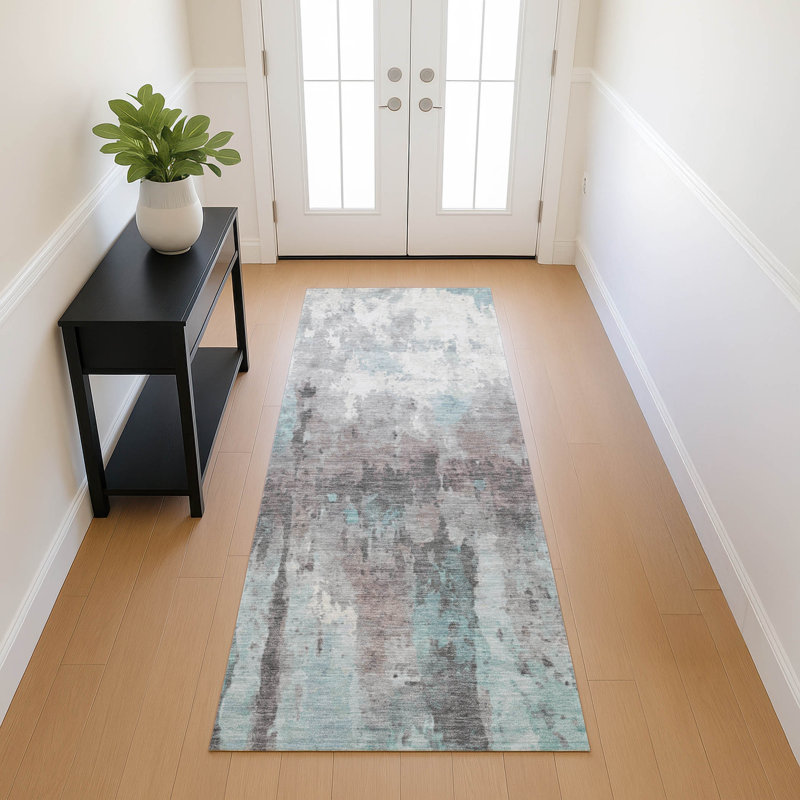 Machine Washable Indoor/Outdoor Pablo ACN2284 Abstract Rug, Runner 2'3" x 7'6"
