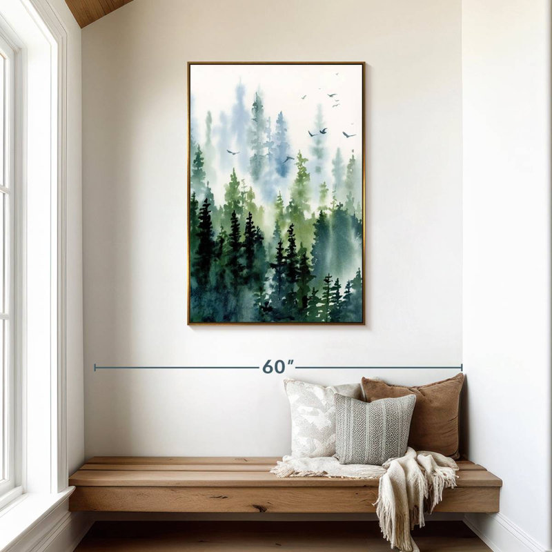 Treeline, Floating Frame Gold, 29" x 43"