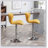 Adjustable Swivel Barstools – Set of 2 – Velvet Upholstery, Chrome Base, Gas-Lift-72736846