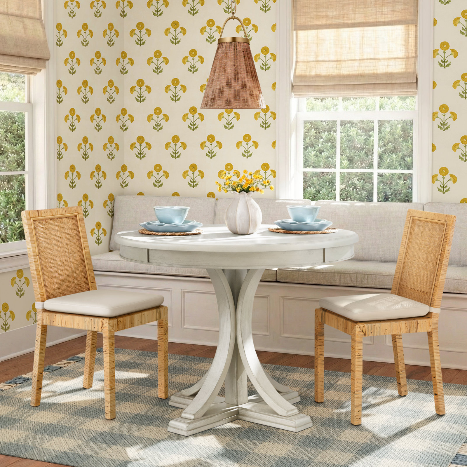 Helena 44" Dining Table, Antique Cream