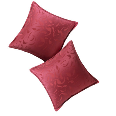 Christmas Jacquard Pillow Cases Square Pillowcase Covers Set of 2