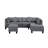 104.5" Upholstered Sofa,Chaise & Ottoman