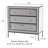 Jannike Mirrored 3-Drawer Dresser