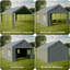 Abri de voiture/garage portable robuste de 3 x 6 m (10 x 20 pi) avec structure en acier galvanisé, auvent imperméable en polyéthylène, 2 portes et 4 fenêtres.-136260794