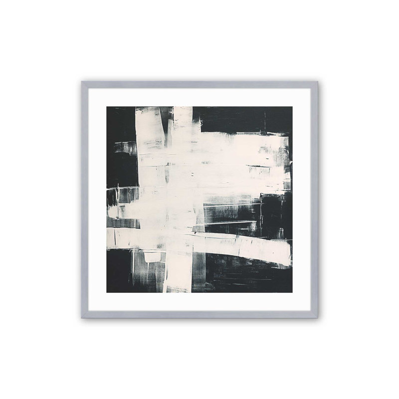 «Eclipsed Onyx Tangle I», reproduction sur toile, Cadre en chrome poli, H 13,75 po x l 13,75 po