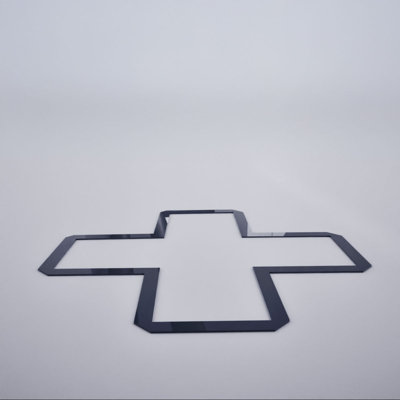 Panneaux muraux décoratifs en acrylique Fowler, grand, l 23 3/8 po x H 23 3/8 po x T 1/8 po, gris foncé