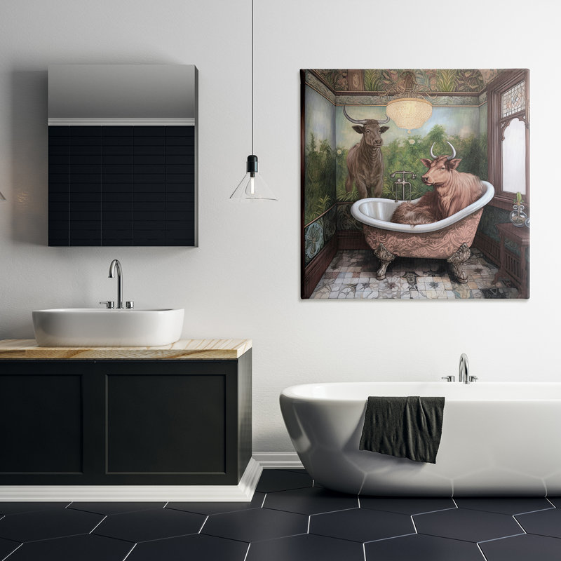 Toile pour baignoire Longhorn, par Sasha, H 36 po x l 36 po
