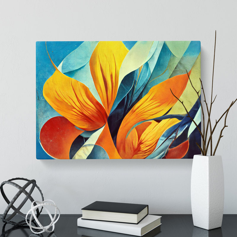Flowers Abstract Vol.4 - Wrapped Canvas Print, 40cm H x 60cm W x 3cm D