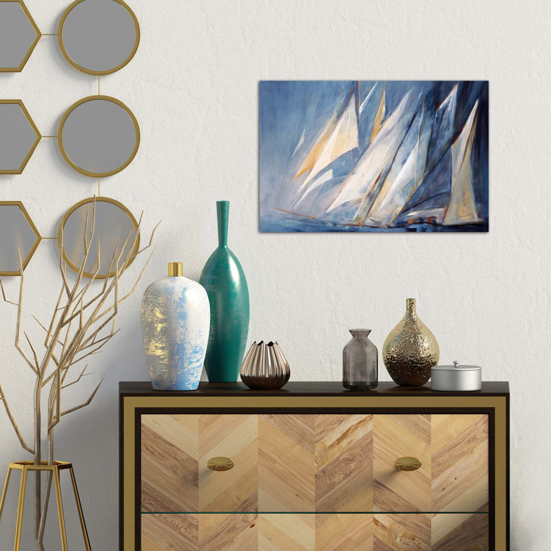 Against the Wind 1 Piece Wall Art on Canvas, 66.04 cm H x 45.72 cm W, White Framed