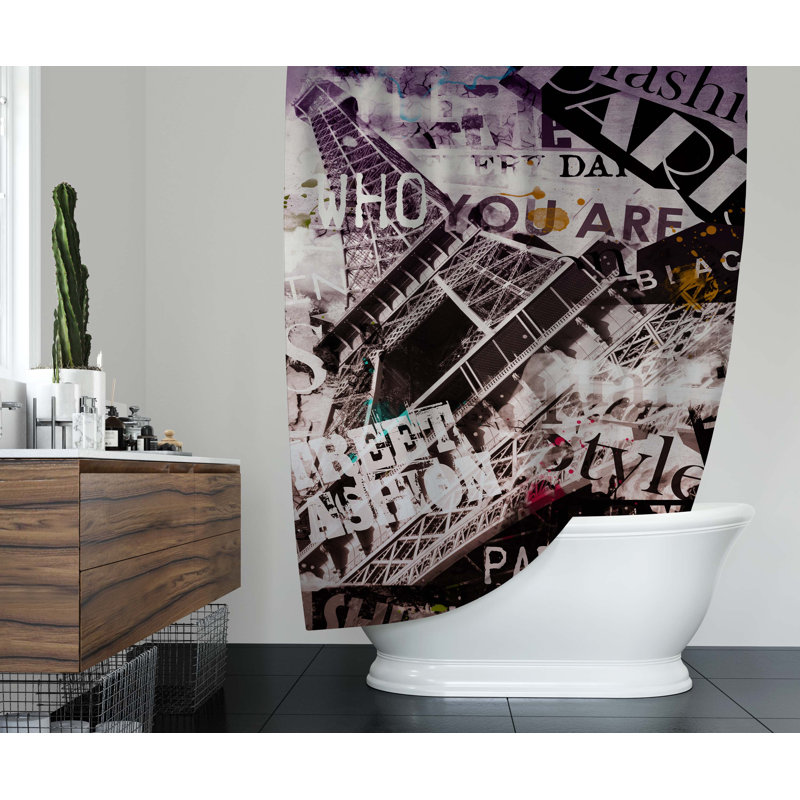 Rideau de douche simple Anzila, H 90 po x l 70 po