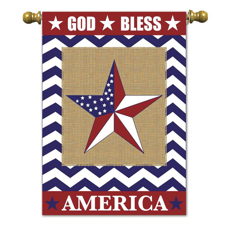 Drapeau Jarratt God Bless America Star 13 x 18