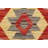 Sansome Geometric Flatweave Rectangle 2'2'' x 2'5'' Wool Area Rug in Red/Blue/Gold